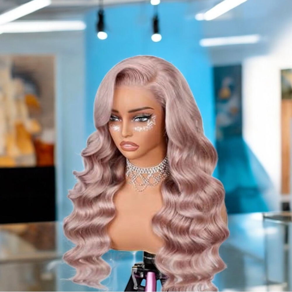 ***SOLD***28 inches Elegant Wavy Ash Blonde Wig